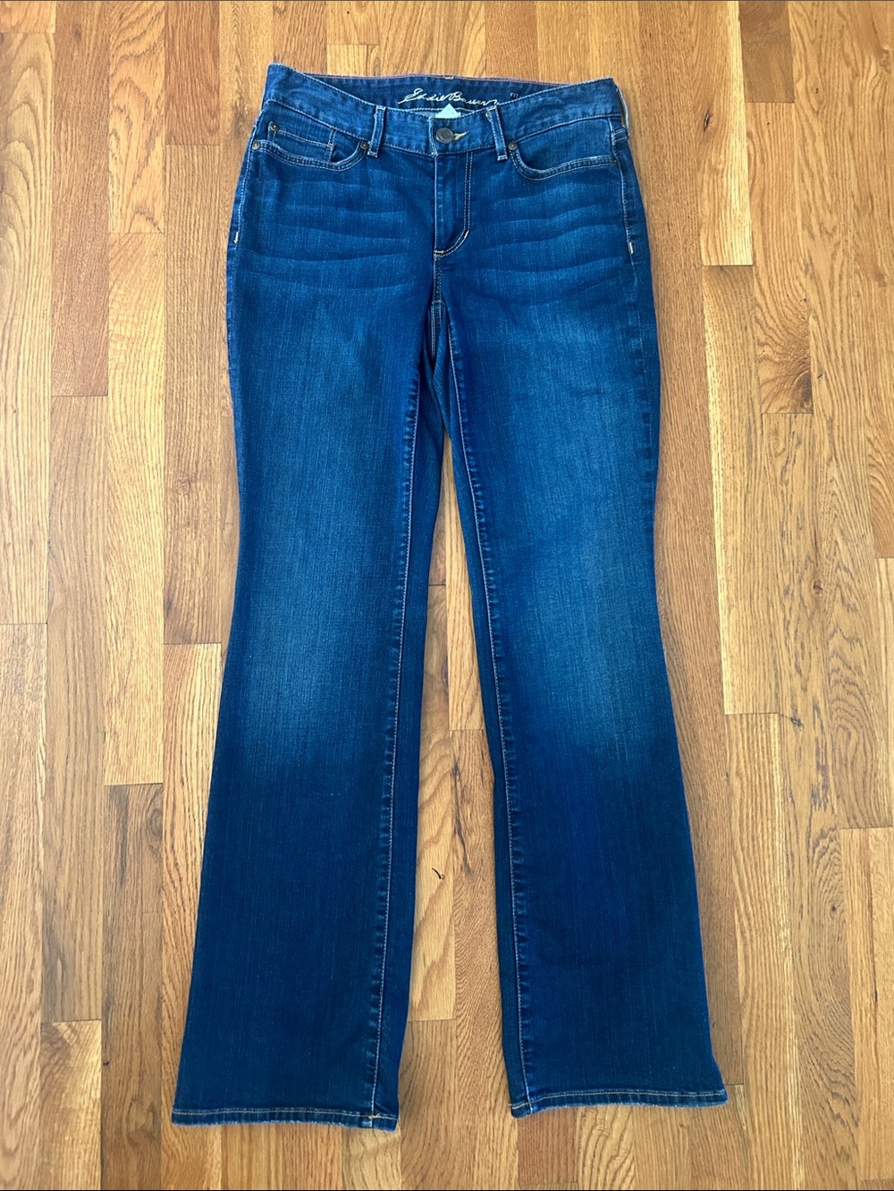 Eddie Bauer women’s jeans, Curvy Bootcut, size 4.